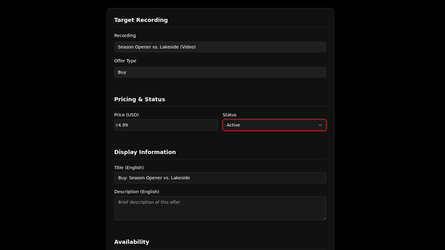 Set Status to Active