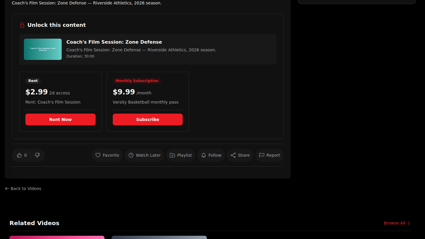 Open the video and pick an offer