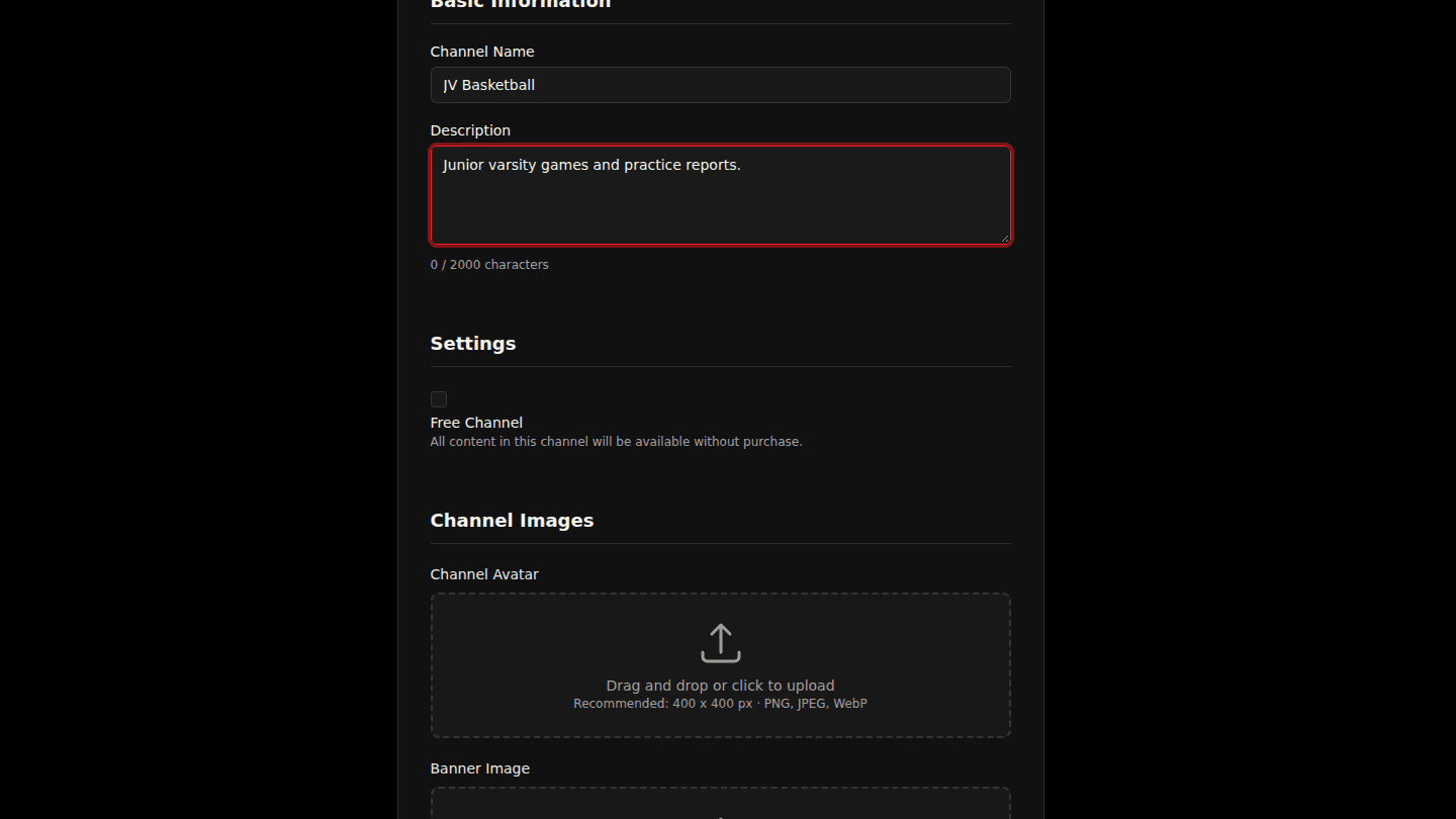 Decide whether the channel is free, and add images