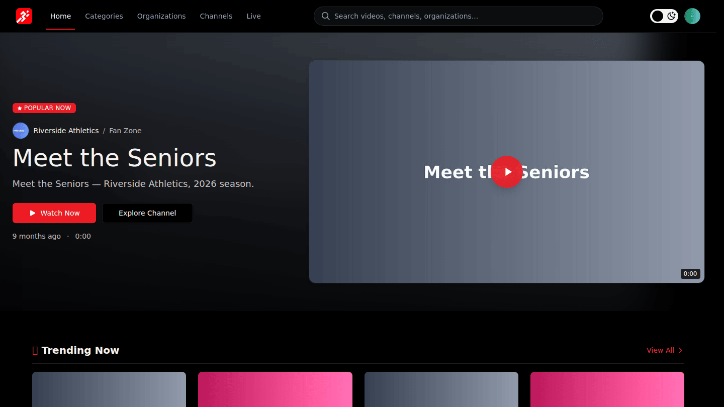 Start on the home page or search