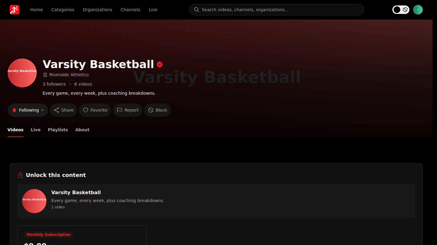 Choose Follow on a channel or organization page
