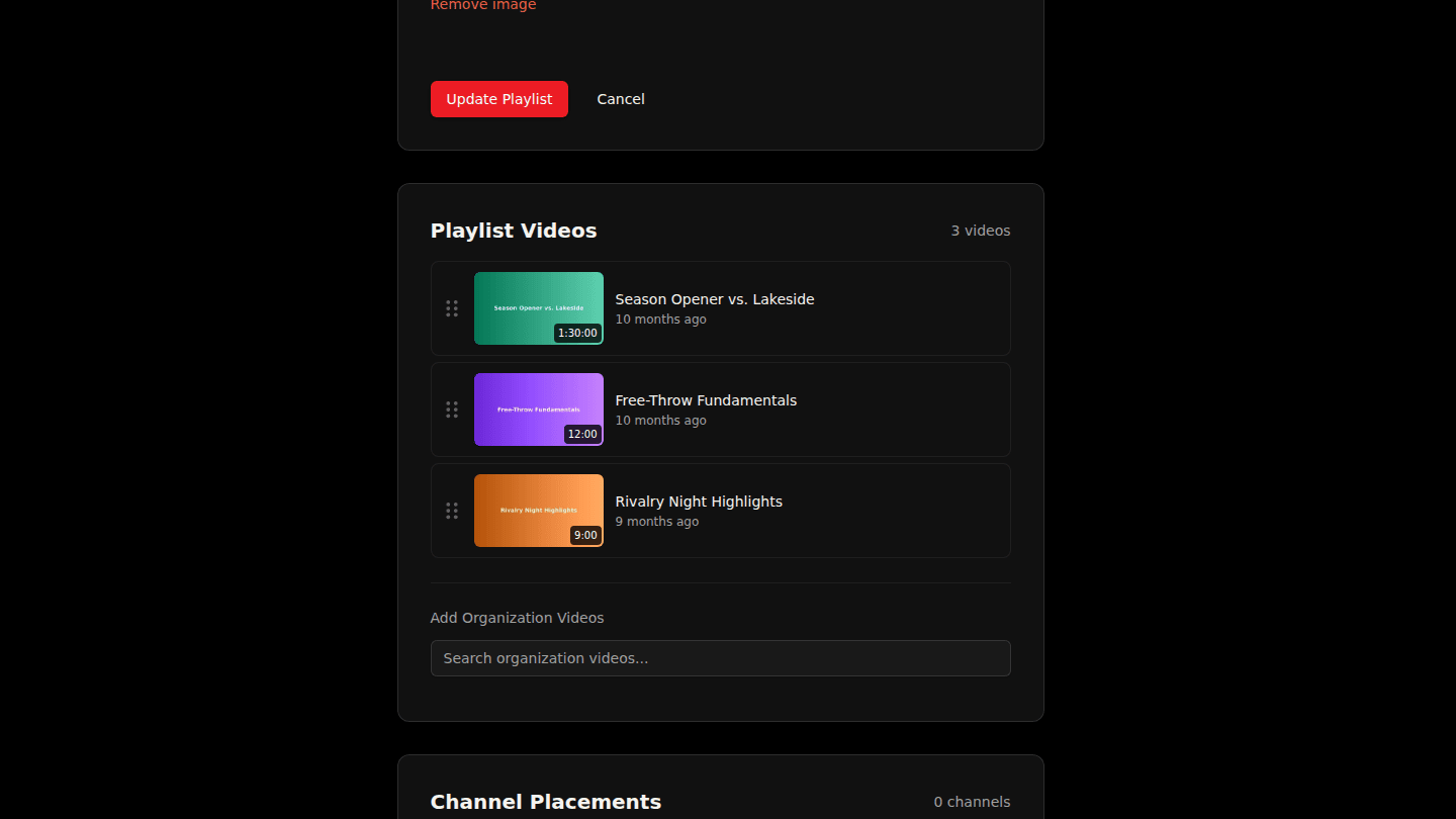 Open the playlist and choose Edit