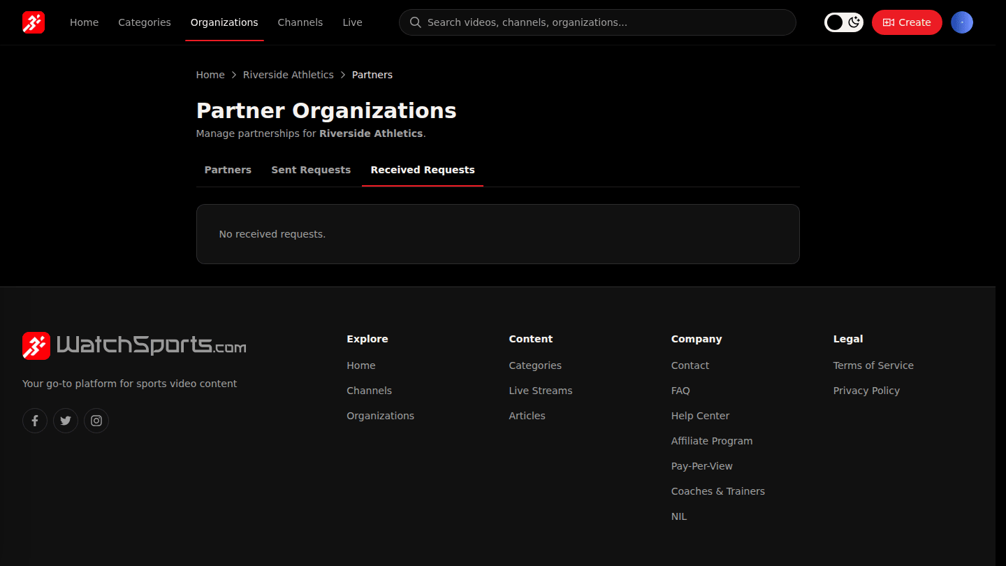 The other organization approves under Received Requests